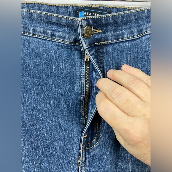 Relativity Jeans Womens Plus Size 20W Medium Wash Straight Leg High Waist - Picture 3 of 6